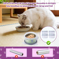 4Pack Cat Can Covers for 3 oz Canned Food Storage Container, Airtight Lock Pet Food Sealer Lids Transparent Kitten Can Box for 2.56''/65mm D and 85g Small Cans