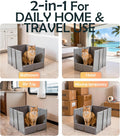 MEEXPAWS Travel Litter Box for Cats, XL Portable Litter Box Waterproof, High Sided Collapsible Foldable with Carry Bag, 24.4x16.5x15.7 inch Leakproof Easy Clean for Car Hotel Traveling Camping