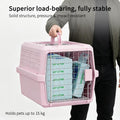 RIZZARI 22" Hard Cat Carrier: Travel Kennel for Cats & Small Dogs