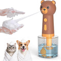 Electric Dog Shampoo Dispenser, IPX7 Waterproof, 400ml Bear Design