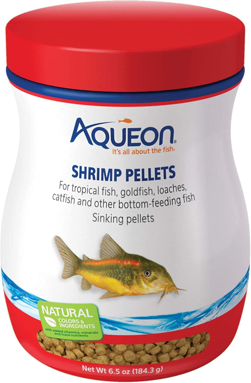 Aqueon Shrimp Pellets Sinking Food for Tropical Fish, 6.5 oz