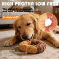 CYGJWL Dog Donut Treats,Chicken Duck Wrapped Rawhide Donuts(Plus Size),No Artificial Additives or Preservatives, Long-Lasting Dental Treat for Medium to Large Breeds,5.5inc Diameter, (6oz)
