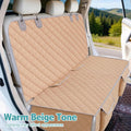 Bark Lover Dog Car Seat Cover for Back Seat Waterproof Backseat Protector, Nonslip Rear Seat Cover for Kids,Universal Size Fits Cars Trucks SUVs (Beige)