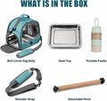 Bird Travel Carrier Cage with Perch & Steel Tray, Portable Small Pet Backpack for Parrots, Bearded Dragons, Guinea Pigs 