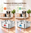 ONEFACE 4.5Gal Dog Water Fountain, 304 Stainless Steel, Quiet Large Dogs