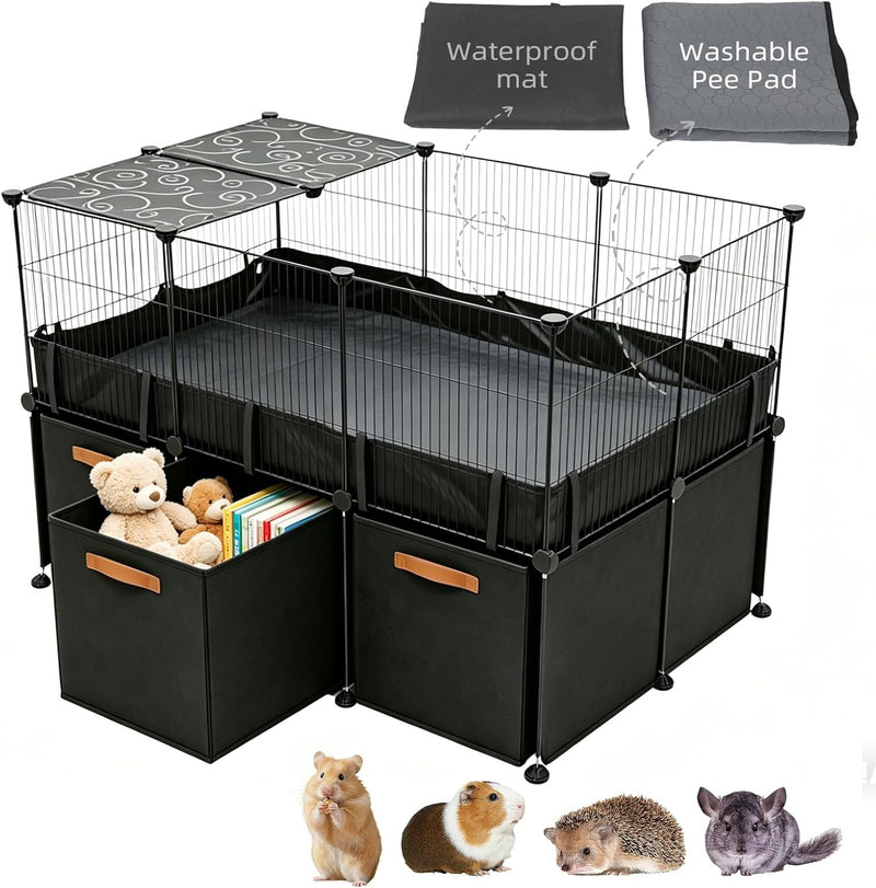 29 Panels Guinea Pig Cage Small Animal Playpen,42.5
