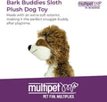 Multipet Bark Buddies Sloth Dog Plush Toy - Squeaky Dog Toy for All Dogs - Extra Soft Plush Dog Toy - Stuffed Animal Dog