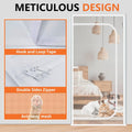 Reinforced Cat Screen Door with Zipper Fits Openings 57x85''