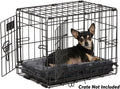 MidWest Homes for Pets QuietTime XXS Dog Bed - Gray Faux Fur Bolster, Ultra-Soft and Machine Washable, Fits 18-Inch Crat