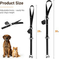 Bifeaw Adjustable Leather Dog Door Bell for Housebreaking (Black)