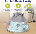 PawsPik Adjustable Soft Recovery Cone for Dogs & Cats, Small, Light Blue