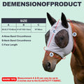 Fly Mask with Ears for Horses Soft Stretchy Mesh Horse Face Cover