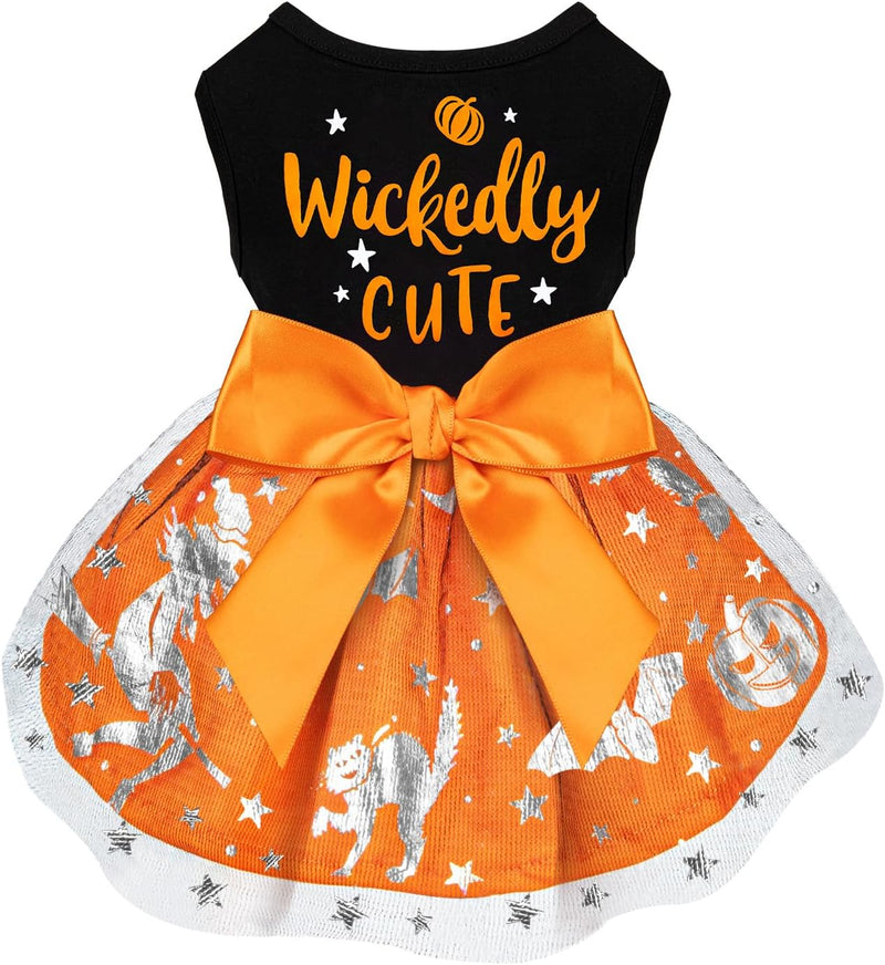 Dog Halloween Costumes Dog Dress Halloween Costumes for Dogs Funny Puppy Dress with Bow for Small Medium Large Dogs Pump