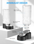 Heouvo 2.5 Gallon Automatic Dog Water Dispenser【Wide Mouth for Easy Hand-in Cleaning】【Removable Stainless Steel Bowl】, Gravity Refilling Large Capacity for Cats and Dogs, Multi-Pet Homes