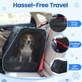 Dog Car Seat, Enclosed Carrier for Pets Travel Safety Dog Crate Soft-Sided Covered Car Kennel Carrier