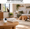 youkey 2.5K Indoor Pet Security Camera, Two-Way Audio Chat to Your Pets, AI Pet/Human Detection, 360° AI Human Tracking, Privacy Mode, No Monthly Fees, Night Vi