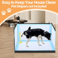 HOMBYS Dog Pee Pad Holder with High Walls, No-Spill Indoor Potty for Large Dogs, Foldable Puppy Litter Box, Patent Pendi