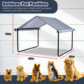 3 in 1 Extra Large Dog Canopy Outside,All-Season Outdoor Dog Shade XL with Roller Shutters and Removable Door,Pet Shelte