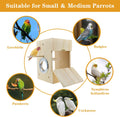 Bird Nest Box Parakeet Breeding Nest Box Bird Nest House Wooden Acrylic Transparent Breeding Box for Finch Lovebirds Coc