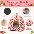 Guinea Pig Hideout Tunnel Set, 2 Pack Washable Small Animal Bed with Removable Cushion, Hamster Hideout Play Tunnel Toys