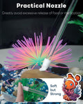 Pawfly Aquarium Coral Feeder 13.7 Inch Long Tube Coral Food Feeder Manual Feeding Tube Fish Excreta Cleaner Long Acrylic