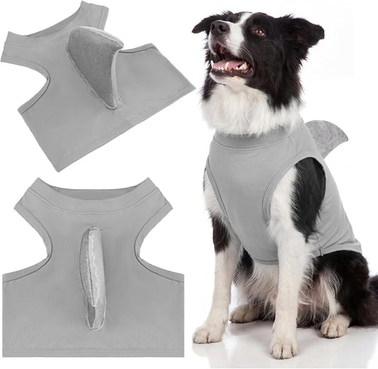 2 Pcs Halloween Dog Shark Costumes Fish Fin Dogs Costume