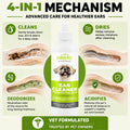 Mighty Petz Dog Ear Cleaner – Pet Ear Wash to Support Itchy, Infection Prone Ears, Yeast and Wax. Advanced & Gentle Otic Cleaning Solution. Ear Drops for Dogs and Cats - 8 oz