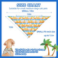 PAWCHIE Dog Cooling Bandana Small, 4 Packs Ice Cool Pet Triangle Scarf Bibs Reversible Styles, Summer Adjustable with Two Snaps, Kerchief Set Accessories for Dogs, Puppy, Cats