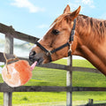 kathson Himalayan Salt Lick Salt Block on Rope for Horse Animals Mineral Salt Licks Natural Pink Licking Salt for Horses