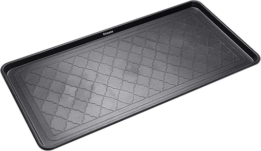 Boot Tray Black, 40x20 in - Waterproof Shoe Mat, Recycled Material