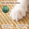 2PCS Rabbit Scratching Mats, Natural Sisal Bunny Scratch Pad, 16x12in