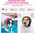 KOESON Dog Calming Hoodie Adjusable No Shake Ear Wraps for Dogs, Grey S