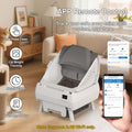 Automatic Cat Litter Box Self Cleaning - App Control, Open-Design, Smart Health Monitor, Suitable for Medium Cats and Ki