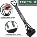 36" Tall Pooper Scooper for Large Dogs Heavy Duty, Long Handle Poop Scoop for Yard, Grass, Gravel, Dog Poop Grabber with