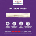 Treatly USA Beefhide Chip Rolls 5-6" Dog Chew Treats - Natural Flavor, 22 Count/1 Pack