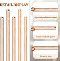 Sintuff Bird Perches Natural Wood Double Slots, 24 Inches, 4 Pcs