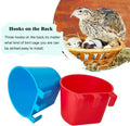 10 Pcs Cage Cups Birds Feeders Bowl Chicken Feeding Watering Dish Hanging Wire Cages Box Coop Cups for Pet Parrot Parake