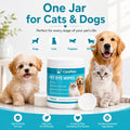 Eye Wipes Textured for Tear Stains, 100 Count Pet Tear Stain Remover Pads for Dogs and Cats, Gentle Eye Cleaning Wipes w