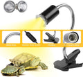 Turtle Basking Light (Cycle Timer), Tortoise Lamp UVA UVB Heat Bulbs -2 Pack 50W, 360°Rotatable Turtle UVA/UVB Basking H