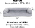 Furhaven Orthopedic Dog Bed for Medium/Small Dogs w/ Removable Bolsters & Washable Cover, For Dogs Up to 35 lbs - Plush 