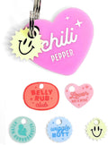 Pet Collar Charms 5-Pack – Stylish Dog & Cat Accessories, Durable and Lightweight Charms for Pet Collars, Easy to Attach
