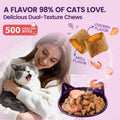 Taurine for Cats Vitamins Treats, 15 in 1 Multivitamin 500 Crunchy & Creamy