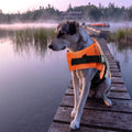 Dog Life Jacket Swimming Vest Lightweight High Reflective Pet Lifesaver with Lift Handle, Leash Ring Orange,XS