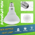 LUCKY HERP Heat Lamp Bulbs - 150W Reptile Heat Lamp 2 Pack, Daylight Basking Heat Lamp Bulbs for Reptile, UVA Heat Light