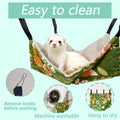 kathson 4 PCS Ferret Hammock Set,Washable Guinea Pig Hideout Bed,Soft Hamster Toys Hanging Tunnel Mats, Small Pets Cage 