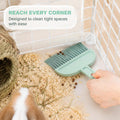 Cage Cleaner for Guinea Pigs Mint Green Mini Dustpan and Brush Set for Chinchilla/Hamster/Bunny Small Animals Waste Clea