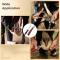 2 Pcs Professional Hoof Trimming Kit, Hoof Knife with Sharpener, Dual Grit Diamond Sharpening Rod, Ergonomic Handle for 