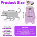 Cat Recovery Suit for Spay Abdominal Wounds, Kitten Onesie Bodysuit