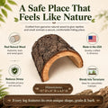 MAC'S Reptile Hideout Half Log, Extra Large - Natural Wooden Hide for Reptiles, Amphibians & Small Animals - Made in USA