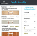 TOYAFUN Cat Wall Shelves, Perches, Hammocks, Beds - Solid Metal Frame for Sleeping, Playing, Climbing, Lounging